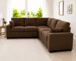 Dylan 5-Seater Modern Corner Sofa - Brown Color