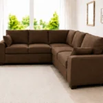 Dylan 5-Seater Modern Corner Sofa - Brown Color