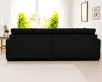 Black Dylan 5-Seater L-Shaped Corner Sofa - Image 5