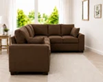 Dylan 5-Seater Modern Corner Sofa - Brown Color - Image 2