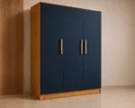 Modern 3 Door Wardrobe with 3 Drawers - Spacious Bedroom Storage Cabinet - Image 2