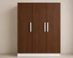 Premium 3 Door Walnut Wardrobe Unit - Luxury 3 Door Storage Wardrobe - Image 4