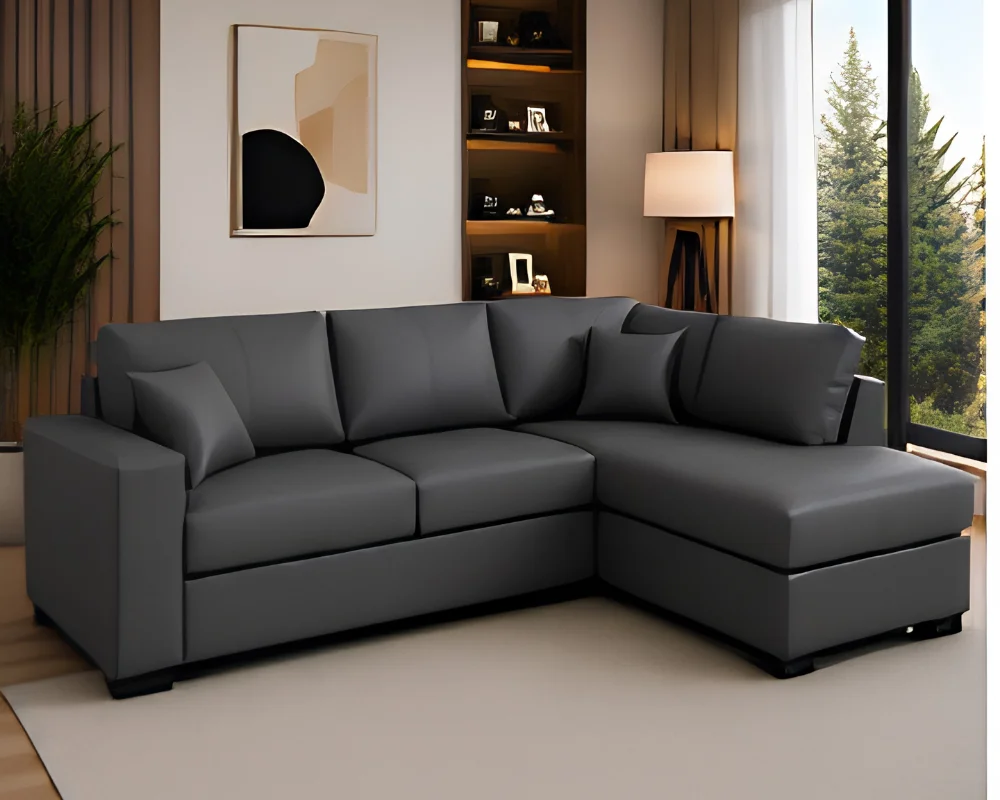 Elegant 5 Seater Corner Sofa Fabric L Shape UK Dylan 4-Seater Premium Sofa – Luxury Living Room Couch - Premium Corner Sofa - Image 1