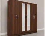 6 Door Full-Length Mirror Wardrobe - Premium Storage 6 Door Wardrobe - Image 4
