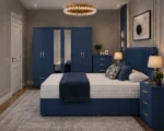 Premium Bedroom Furniture Package - King Size Bed - Six Door Wardrobe - Five Drawer Chest - Bedside Table Pair - Image 3