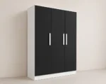 Elegant 3 Door Wooden Wardrobe - Bedroom Furniture - Image 2