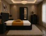 Premium Home Bedroom Set - King Size Bed - Two Door Wardrobe With Mirror - Five Drawer Chest - Two Bedside Tables - Image 4