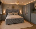 Complete King Size Bed Furniture Package - with Four Door Wardrobe With Four Drawer - Chest of Five Drawers With Two Bed Side Table - Image 3