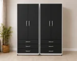 Luxury 4 Door Wardrobe – Elegant 4 Door Wardrobe with 6 Storage Drawers