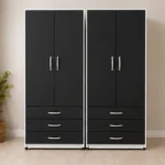 Luxury 4 Door Wardrobe – Elegant 4 Door Wardrobe with 6 Storage Drawers