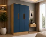 Premium Blue 3 Door Wardrobe with Spacious Storage Solution - Stylish Bedroom Storage  SEO Title 2 - Image 4