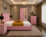 Luxury Bedroom Storage Set - King Bed - 2 Door Mirror Wardrobe - Chest of Five Drawers - Bedside Table Pair - Image 2