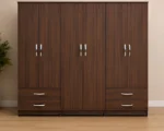 Modern Six Door Wardrobe - Premium Storage 6 Door Wardrobe with 4 Drawers - Image 4