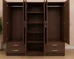 Modern Six Door Wardrobe - Premium Storage 6 Door Wardrobe with 4 Drawers - Image 5