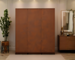 Luxury 6 Door Walnut Wardrobe with 6 Drawers – Modern Wooden Bedroom Storage Cabinet - Image 2