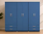 Premium 6 Door Mirrored Wardrobe - Full-Length Mirror Storage Cabinet - Image 3