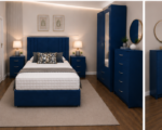 Premium Blue Bedroom Furniture Set - 2 Door Wardrobe Practical Storage & Elegant Design for Your Home - Image 3