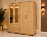 Modern 4 Door Wardrobe with 2 Drawers & 2 Mirrors - Image 2