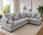 Lilly Luxury L-Shape Sectional Sofa with Ottoman – Modern Living Room Collection - Image 5
