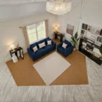 Lilly Premium 3+1 Sofa Set - Blue Lilly 3+1 Sofa Set