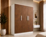 3 Door Wooden Wardrobe for Modern Homes - Wardrobe with Spacious Hanging