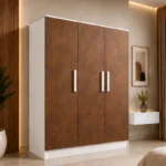 3 Door Wooden Wardrobe for Modern Homes - Wardrobe with Spacious Hanging