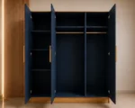 Modern 3 Door Wardrobe with 3 Drawers - Spacious Bedroom Storage Cabinet - Image 3