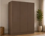 Wooden Wardrobe with One Mirror - Premium Storage Wardrobe with Two Drawers - Image 4