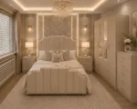 Premium Home Bedroom Furniture – Double Bed with Four Door Wardrobe, 2 Half Mirrors & Four Bottom Drawers - Image 4
