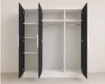 Elegant 3 Door Wooden Wardrobe - Bedroom Furniture - Image 3