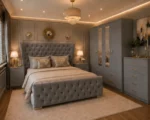 Complete King Size Bed Furniture Package - with Four Door Wardrobe With Four Drawer - Chest of Five Drawers With Two Bed Side Table