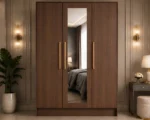 Luxury Gloss 3 Door Mirrored Wardrobe - Modern Bedroom 3 Door Mirror Wardrobe - Image 2