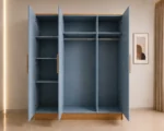 Elegant Light Blue 3 Door Wardrobe - Contemporary Bedroom Furniture - Image 3