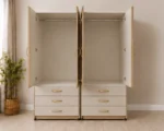 Modern 2 Door Wardrobe with 3 Drawers – Elegant Bedroom Storage Cabinet - Image 3