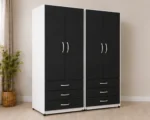 Luxury 4 Door Wardrobe – Elegant 4 Door Wardrobe with 6 Storage Drawers - Image 2