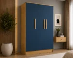 Premium Blue 3 Door Wardrobe with Spacious Storage Solution - Stylish Bedroom Storage  SEO Title 2