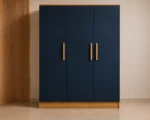 Modern 3 Door Wardrobe with 3 Drawers - Spacious Bedroom Storage Cabinet