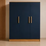 Modern 3 Door Wardrobe with 3 Drawers - Spacious Bedroom Storage Cabinet