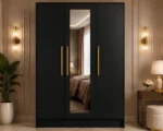 Large Capacity 3 Door Wardrobe - Modern 3 Door Wardrobe with Full-Length Mirror