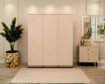 Luxury 6 Door White Mirrored Wardrobe with 6 Drawers  –  Modern Bedroom Storage Cabinet - Image 3