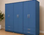 Premium 6 Door Mirrored Wardrobe - Full-Length Mirror Storage Cabinet - Image 4