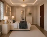 Designer Bedroom Package - Double Bed - 2 Door Mirror Wardrobe - Five Drawer Chest - Two Bedside Tables - Image 4