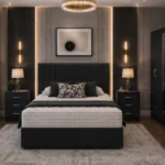 Elegant King Size Bed Suite - Six Door Wardrobe With Drawers - Five Drawer Chest - Two Bedside Tables