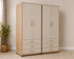 Modern 2 Door Wardrobe with 3 Drawers – Elegant Bedroom Storage Cabinet - Image 2
