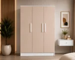 Modern 3 Door Wardrobe with Hanging Rail & Shelving Storage