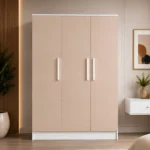 Modern 3 Door Wardrobe with Hanging Rail & Shelving Storage