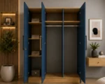 Premium Blue 3 Door Wardrobe with Spacious Storage Solution - Stylish Bedroom Storage  SEO Title 2 - Image 3