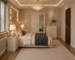 King Size Bed Furniture Set - Two Door Wardrobe With One Mirror - Chest of Five Drawers With Two Bed Side Table - Image 4