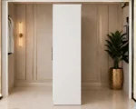 Modern Rustic Brown 2 Door Wardrobe - Wooden Bedroom Storage Cabinet - Image 4