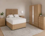 Luxury Double Bedroom Package - 5 Door Mirror Wardrobe With Four Bottom Drawers - Five Drawer Chest - Two Bedside Tables - Image 2